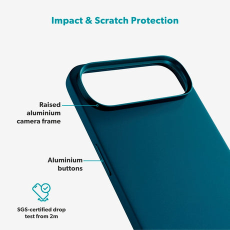 iPhone Air Epico Silicone Pro Mag+ Cover - MagSafe Kompatibel - Petrol Blue