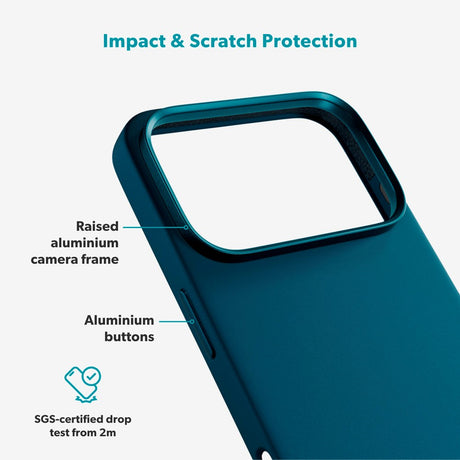 iPhone 17 Pro Max Epico Silicone Pro Mag+ Cover - MagSafe Kompatibel - Petrol Blue