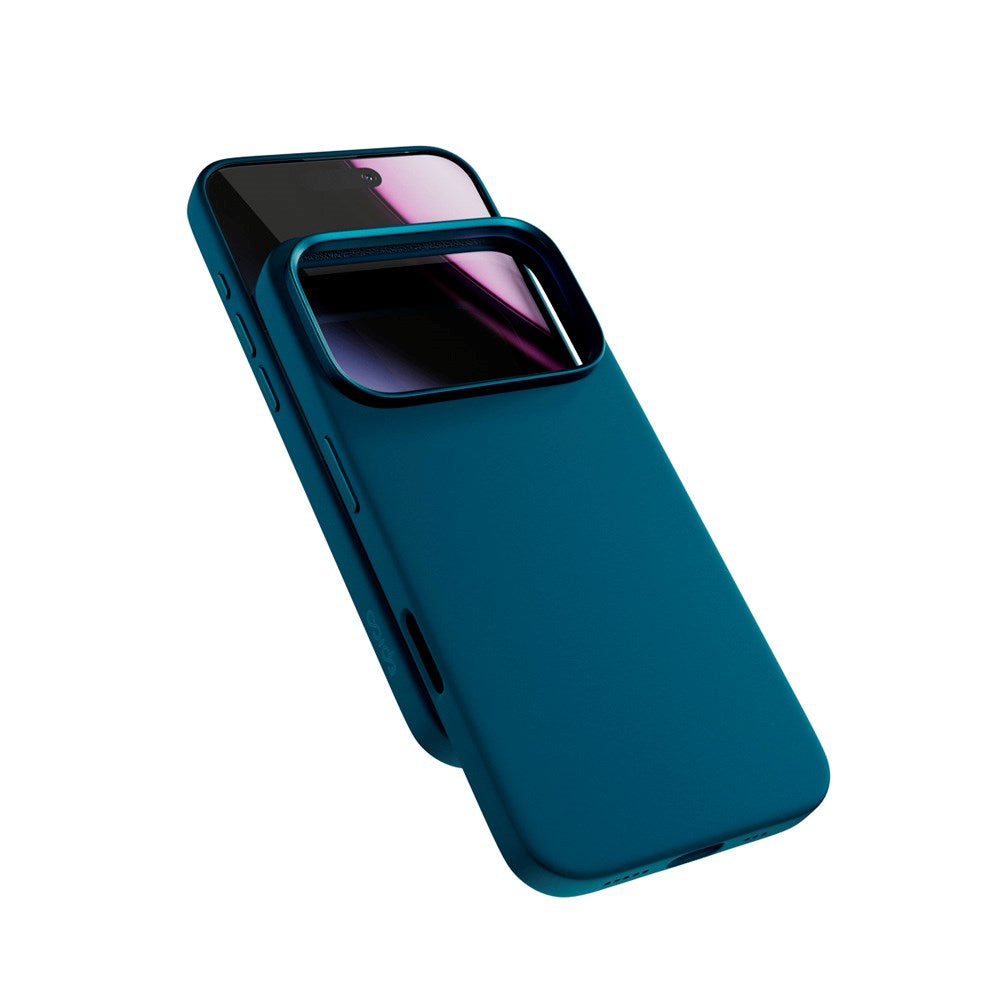 iPhone 17 Pro Max Epico Silicone Pro Mag+ Cover - MagSafe Kompatibel - Petrol Blue
