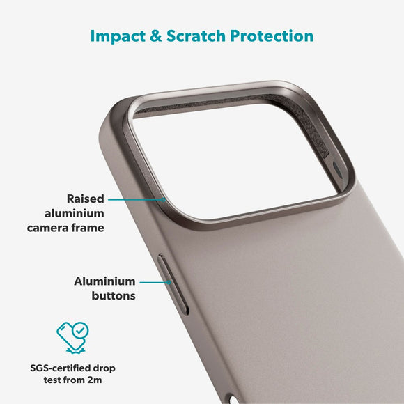 iPhone 17 Pro Epico Silicone Pro Mag+ Cover - MagSafe Kompatibel - Titanium Beige