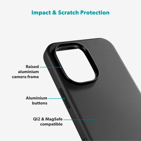 iPhone 17 Epico Leather Pro Mag+ Cover - MagSafe Kompatibel - Sort