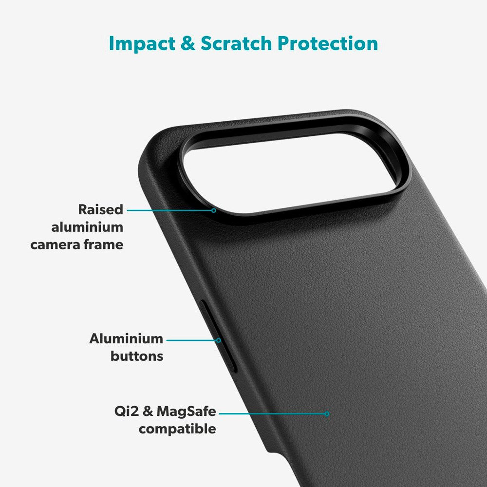 iPhone Air Epico Leather Pro Mag+ Cover - MagSafe Kompatibel - Sort