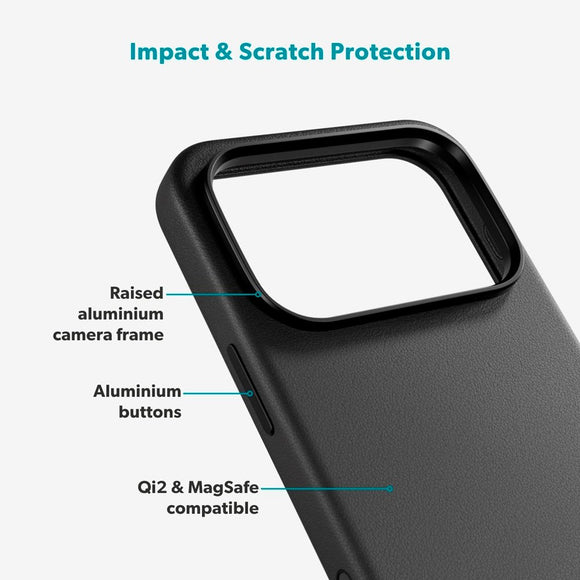 iPhone 17 Pro Epico Leather Pro Mag+ Cover - MagSafe Kompatibel - Sort