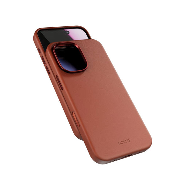 iPhone 17 Epico Leather Pro Mag+ Cover - MagSafe Kompatibel - Brun