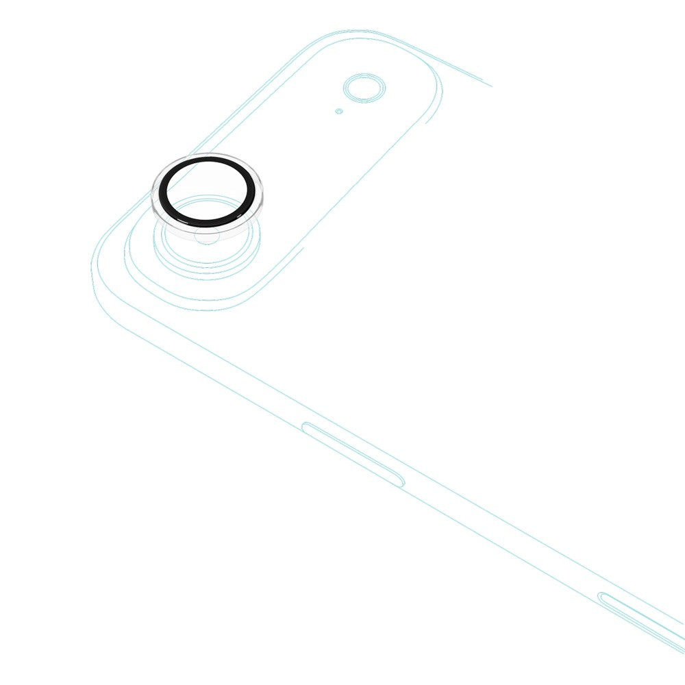 iPhone Air Epico Glass Lens Kameralinsebeskyttelsesglas m. Installationsramme - Gennemsigtig