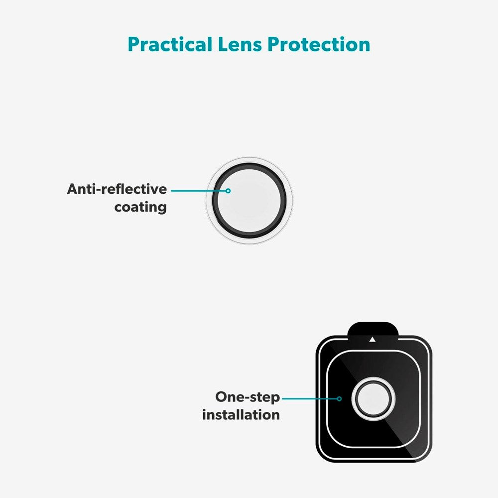 iPhone Air Epico Glass Lens Kameralinsebeskyttelsesglas m. Installationsramme - Gennemsigtig