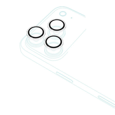 iPhone 17 Pro / 17 Pro Max Epico Glass Lens Kameralinsebeskyttelsesglas m. Installationsramme - Gennemsigtig