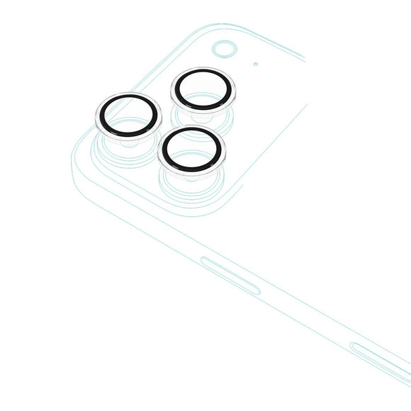 iPhone 17 Pro / 17 Pro Max Epico Glass Lens Kameralinsebeskyttelsesglas m. Installationsramme - Gennemsigtig