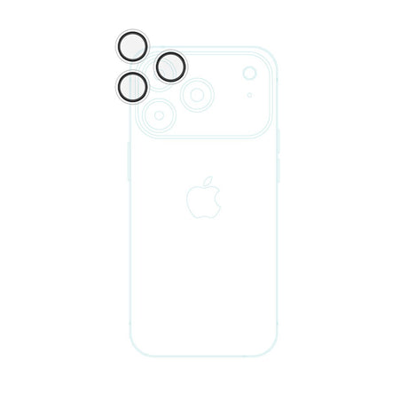 iPhone 17 Pro / 17 Pro Max Epico Glass Lens Kameralinsebeskyttelsesglas m. Installationsramme - Gennemsigtig