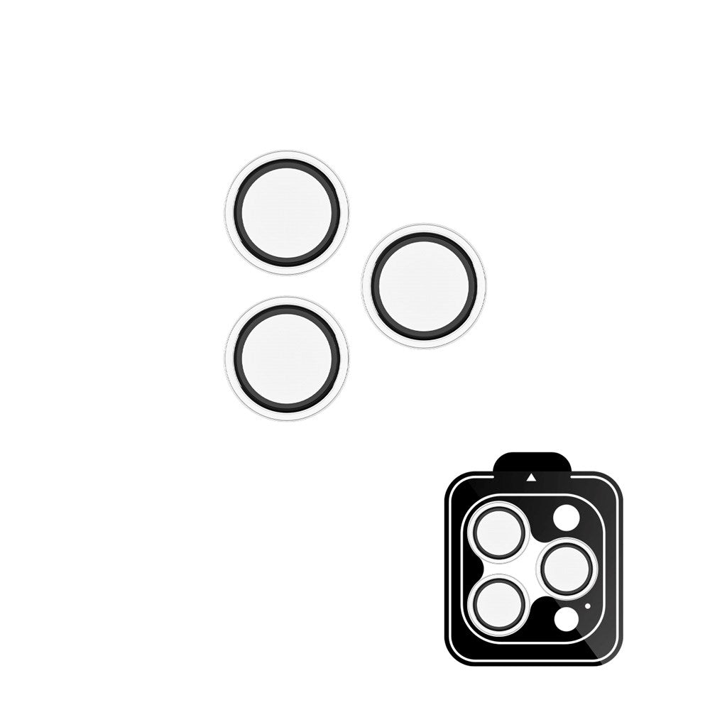 iPhone 17 Pro / 17 Pro Max Epico Glass Lens Kameralinsebeskyttelsesglas m. Installationsramme - Gennemsigtig
