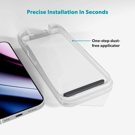 iPhone 17 Epico Glass Protector Skærmbeskyttelsesglas m. Installationsramme - Gennemsigtig