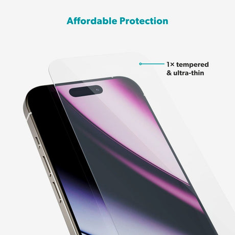 iPhone 17 Pro Epico Glass Protector Skærmbeskyttelsesglas m. Installationsramme - Gennemsigtig