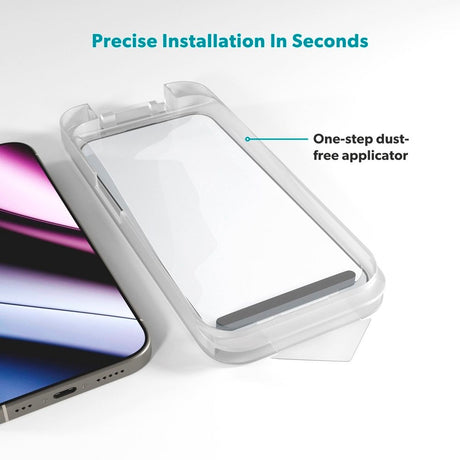 iPhone 17 Pro Epico ImpactCeramic Glass 3D Skærmbeskyttelsesglas m. Installationsramme - Gennemsigtig