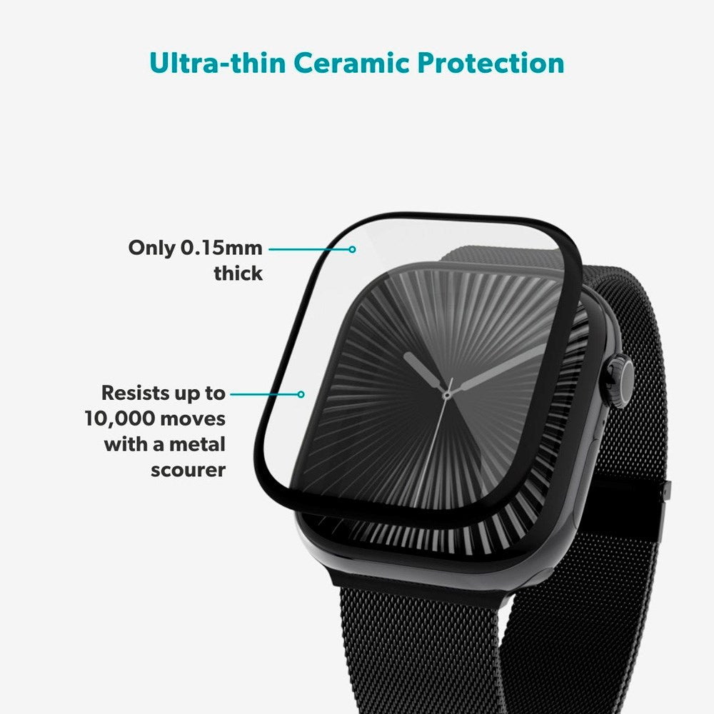 Apple Watch 11 / 10 (46mm) Epico SlimCeramic 3D Glass m. Installationsværktøj - Gennemsigtig