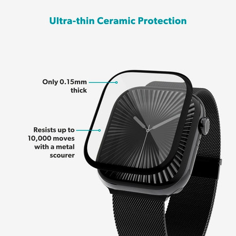 Apple Watch 11 / 10 (46mm) Epico SlimCeramic 3D Glass m. Installationsværktøj - Gennemsigtig