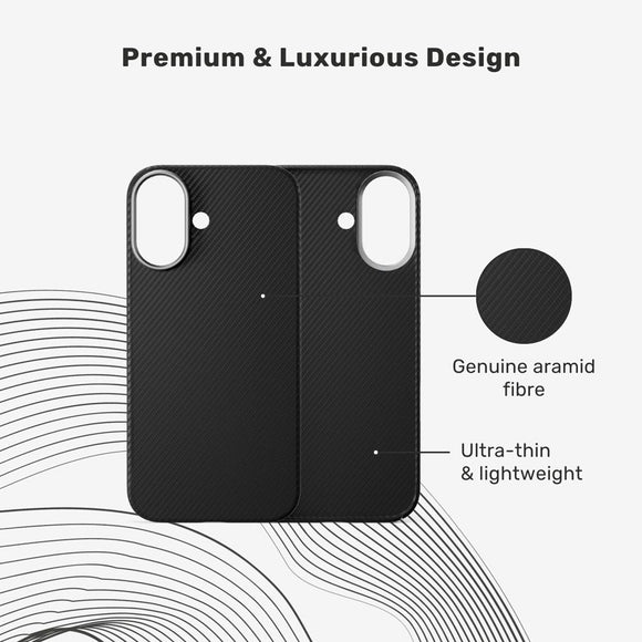 iPhone 17 Epico SlimAramid Mag+ Cover - MagSafe Kompatibel - Sort