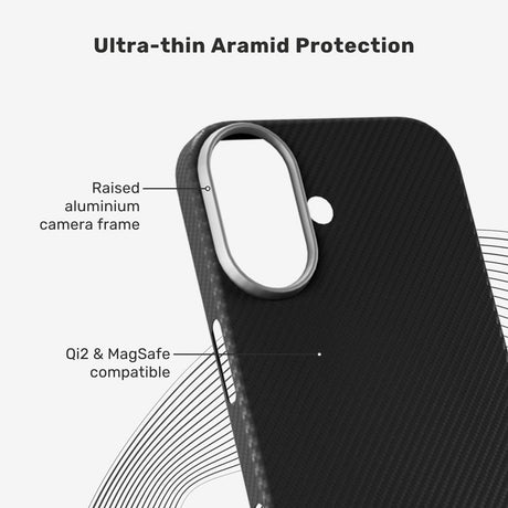 iPhone 17 Epico SlimAramid Mag+ Cover - MagSafe Kompatibel - Sort