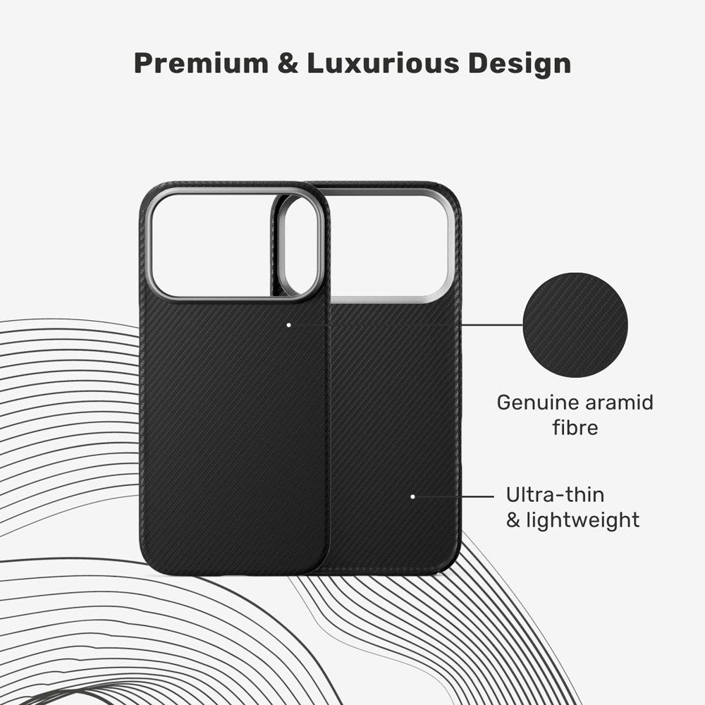 iPhone 17 Pro Max Epico SlimAramid Mag+ Cover - MagSafe Kompatibel - Sort