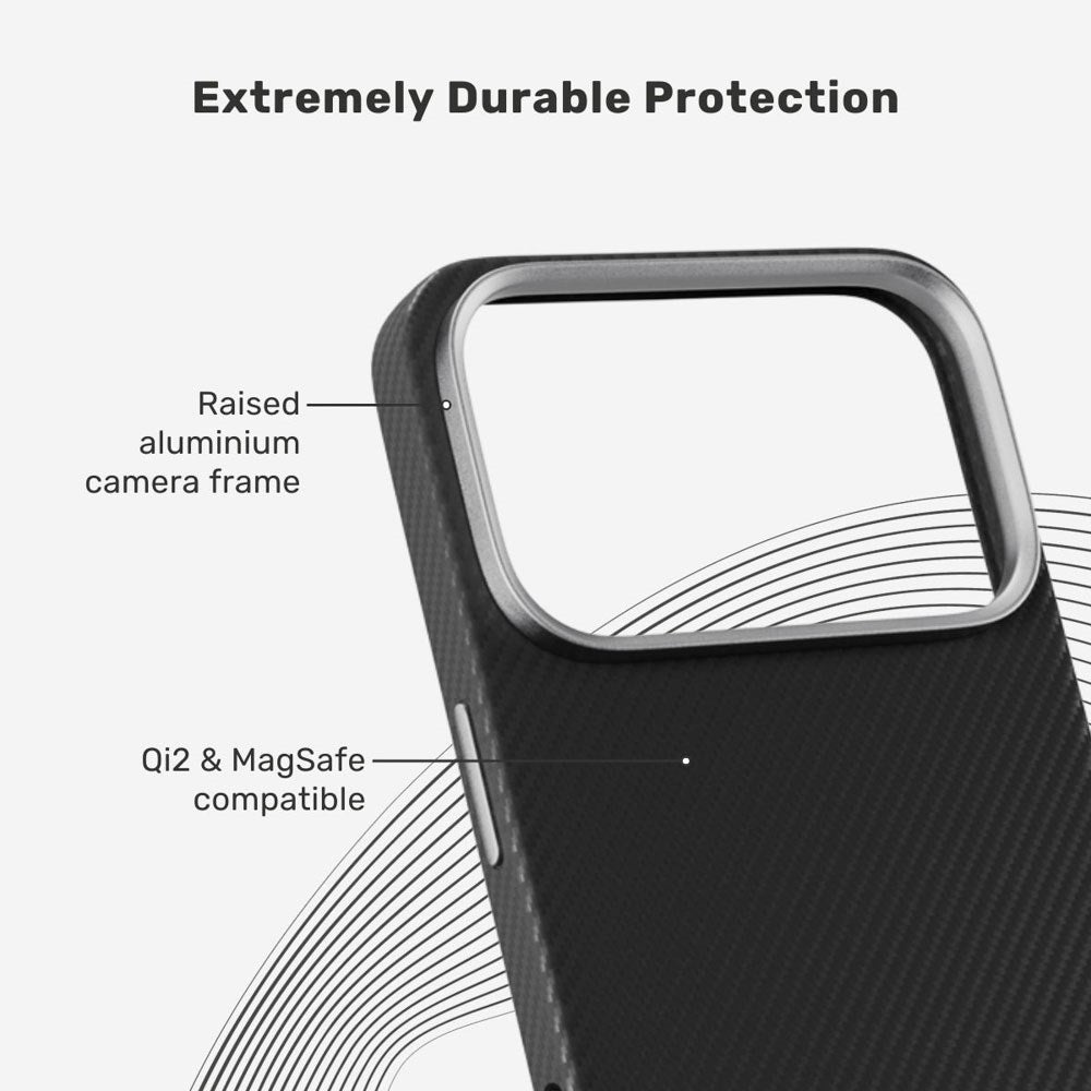 iPhone 17 Pro Epico UNUM FlexAramid Mag+ Cover - MagSafe Kompatibel - Sort