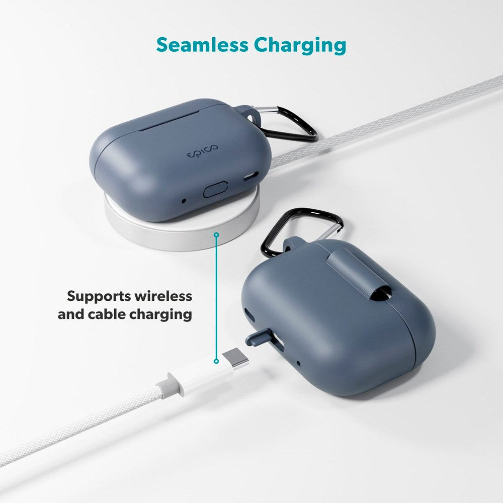 Apple AirPods Pro (3. gen.) Epico Outdoor Silicone Cover - Blå