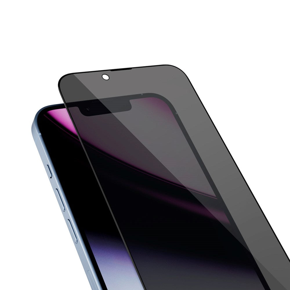 iPhone 15 Pro Max Epico Privacy Glass 3D Skærmbeskyttelsesglas m. Installationsramme - Gennemsigtig