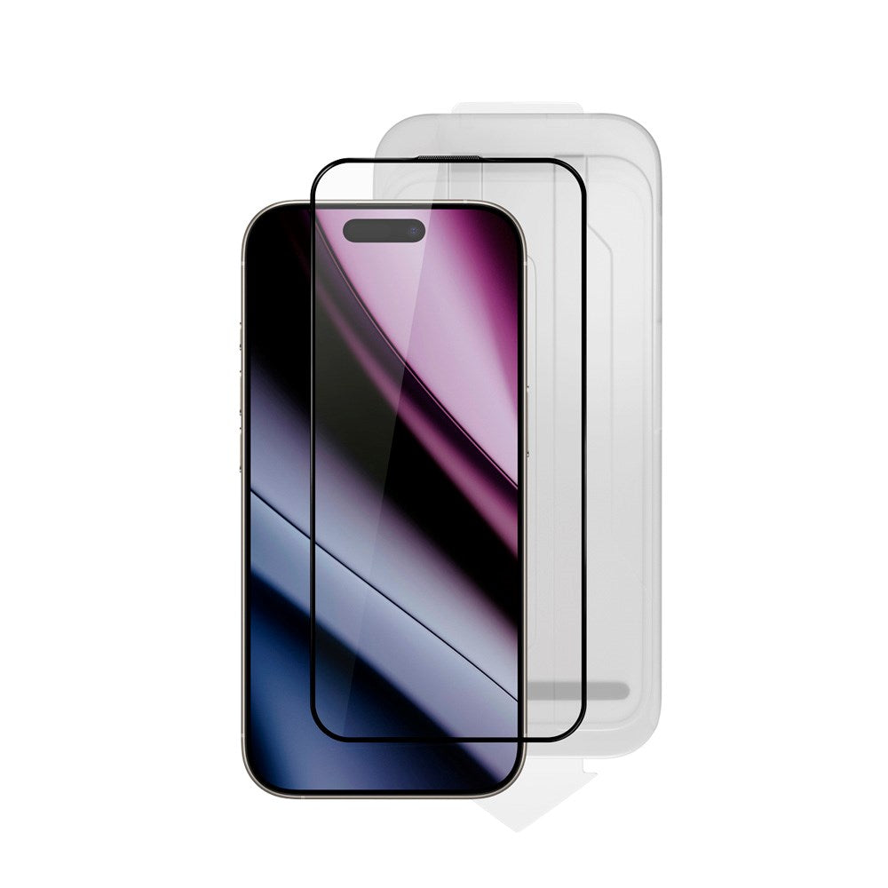 iPhone 17e / 16e / 14 / 13 / 13 Pro Epico Hero Glass 3D Skærmbeskyttelsesglas m. Installationsramme - Gennemsigtig