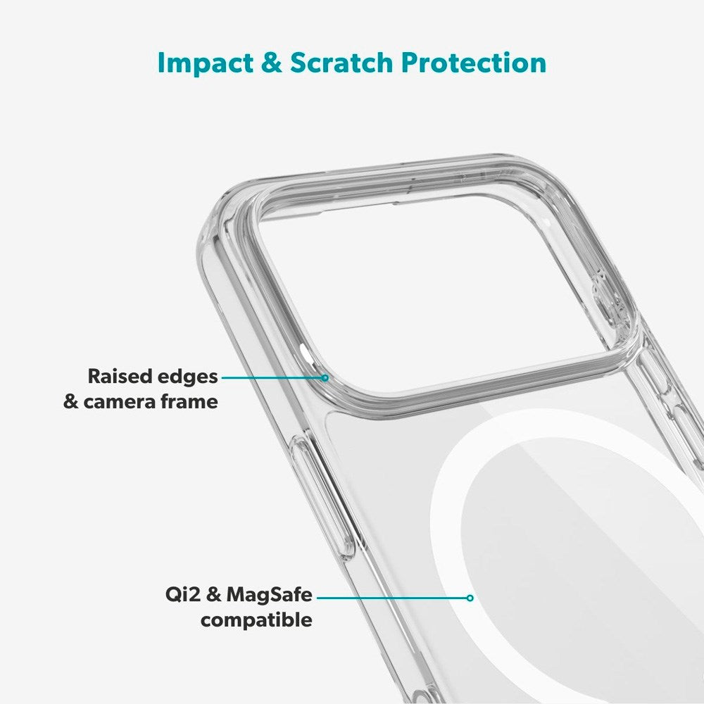 iPhone 17 Pro Max Epico Beskyttelsessæt - MagSafe Cover & Skærmbeskyttelse - Gennemsigtig