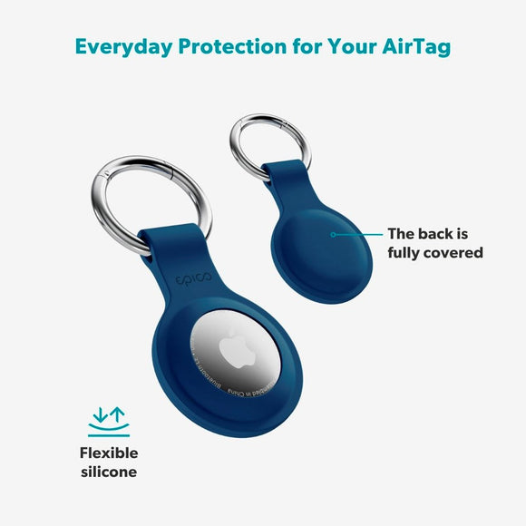 Apple AirTag 1. & 2. Gen. Epico Silikone Cover - Mørkeblå