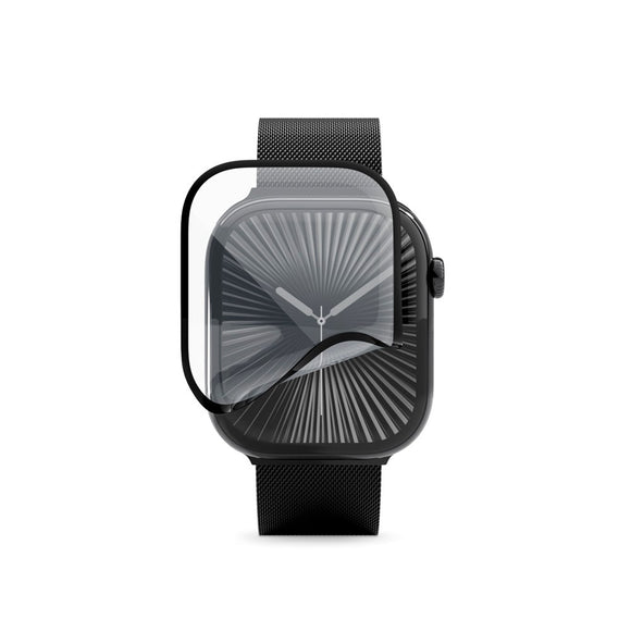 Apple Watch SE / 6 / 5 / 4 (40mm) Epico 3D+ Flexiglass m. Installationsramme - Gennemsigtig / Sort Kant