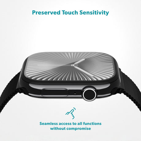 Apple Watch SE / 6 / 5 / 4 (40mm) Epico 3D+ Flexiglass m. Installationsramme - Gennemsigtig / Sort Kant