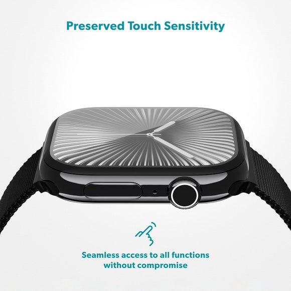 Apple Watch SE / 6 / 5 / 4 (40mm) Epico 3D+ Flexiglass m. Installationsramme - Gennemsigtig / Sort Kant