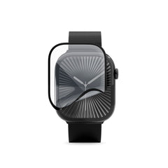 Apple Watch SE / 6 / 5 / 4 (44mm) Epico 3D+ Flexiglass m. Installationsramme - Gennemsigtig / Sort Kant