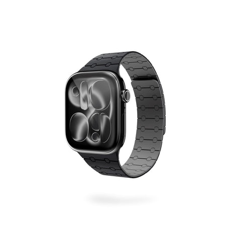 Apple Watch (38/40/SE/41/42) Epico Magnetic+ Silikone Rem - Sort / Grå