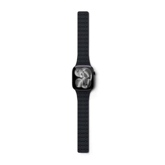 Apple Watch (38/40/SE/41/42) Epico Magnetic+ Silikone Rem - Sort / Grå