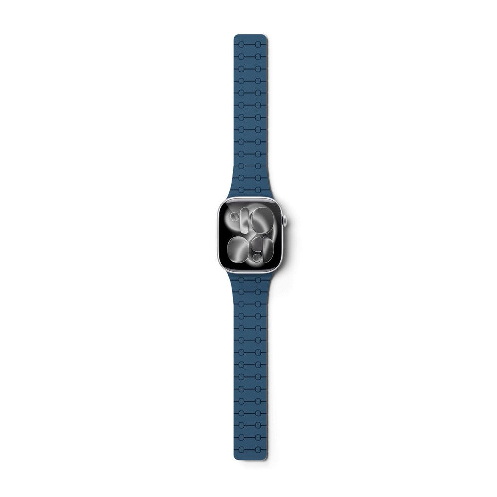 Apple Watch (38/40/SE/41/42) Epico Magnetic+ Silikone Rem - Blå / Sort
