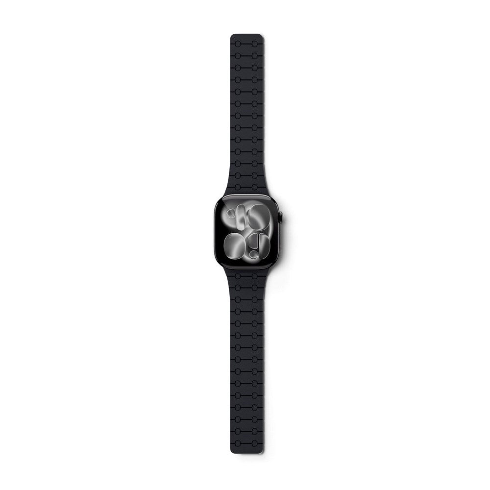 Apple Watch (42/44/SE/45/46/49) Epico Magnetic+ Silikone Rem - Sort / Grå