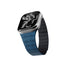 Apple Watch (42/44/SE/45/46/49) Epico Magnetic+ Silikone Rem - Blå / Sort