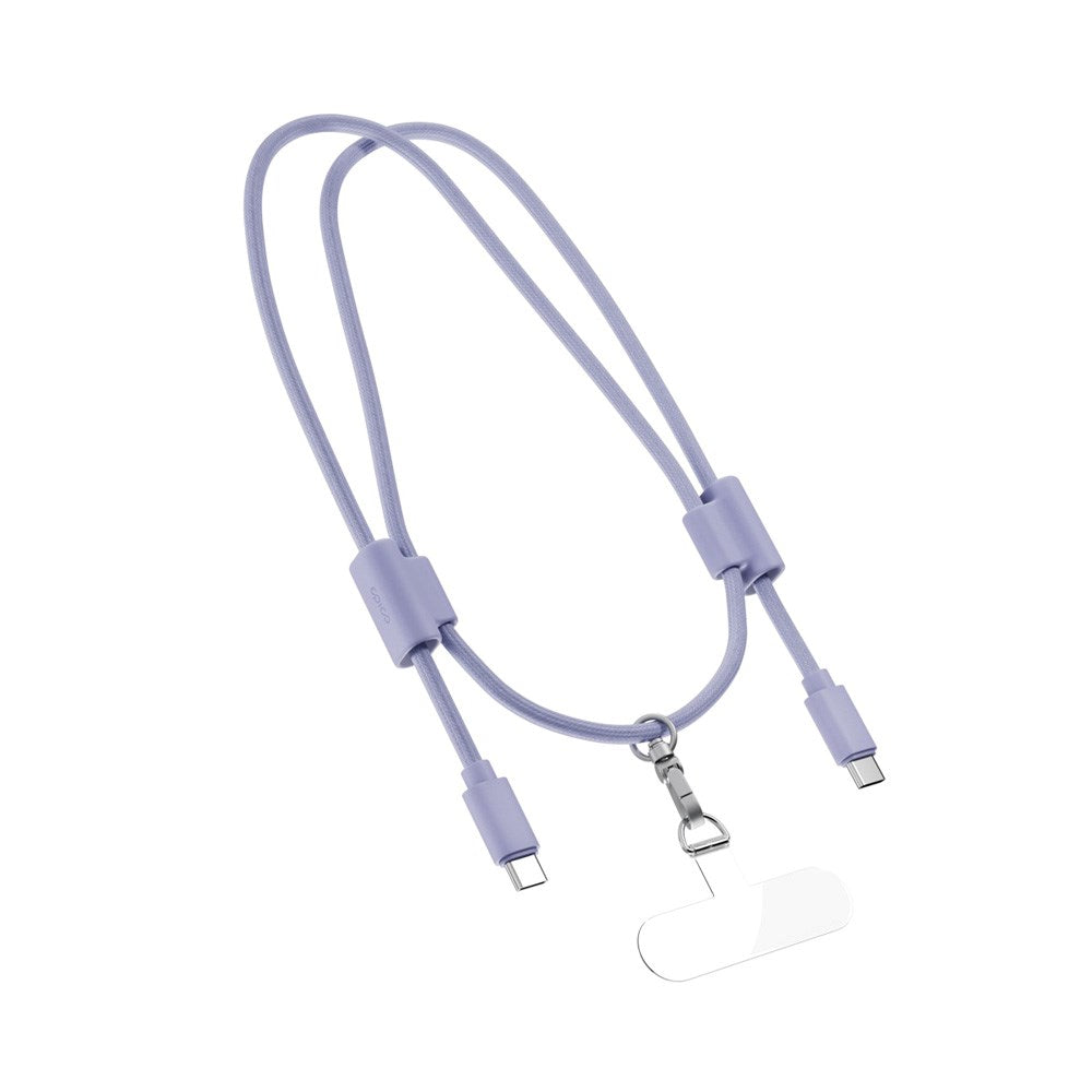 Epico Mobilstrop m. Indbygget 60W USB-C til USB-C Kabel - Lilla