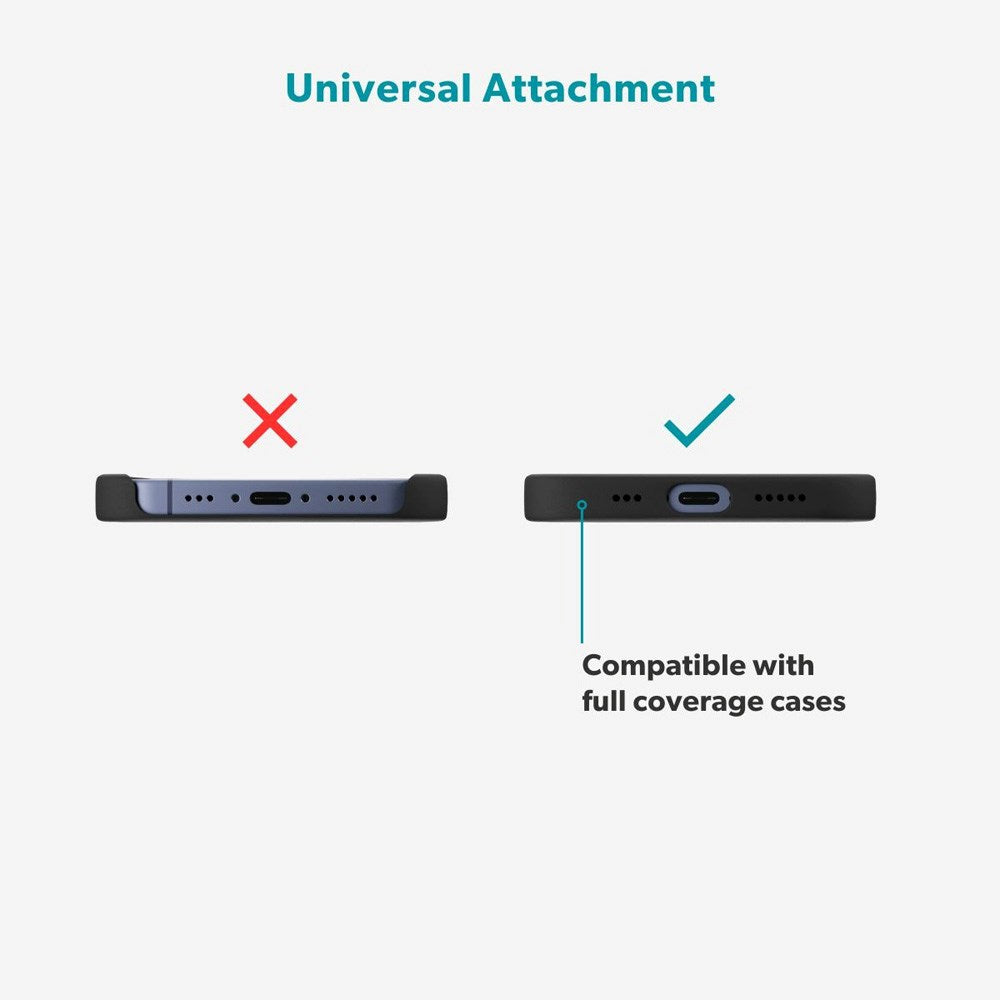 Epico Mobilstrop m. Indbygget 60W USB-C til USB-C Kabel - Sort