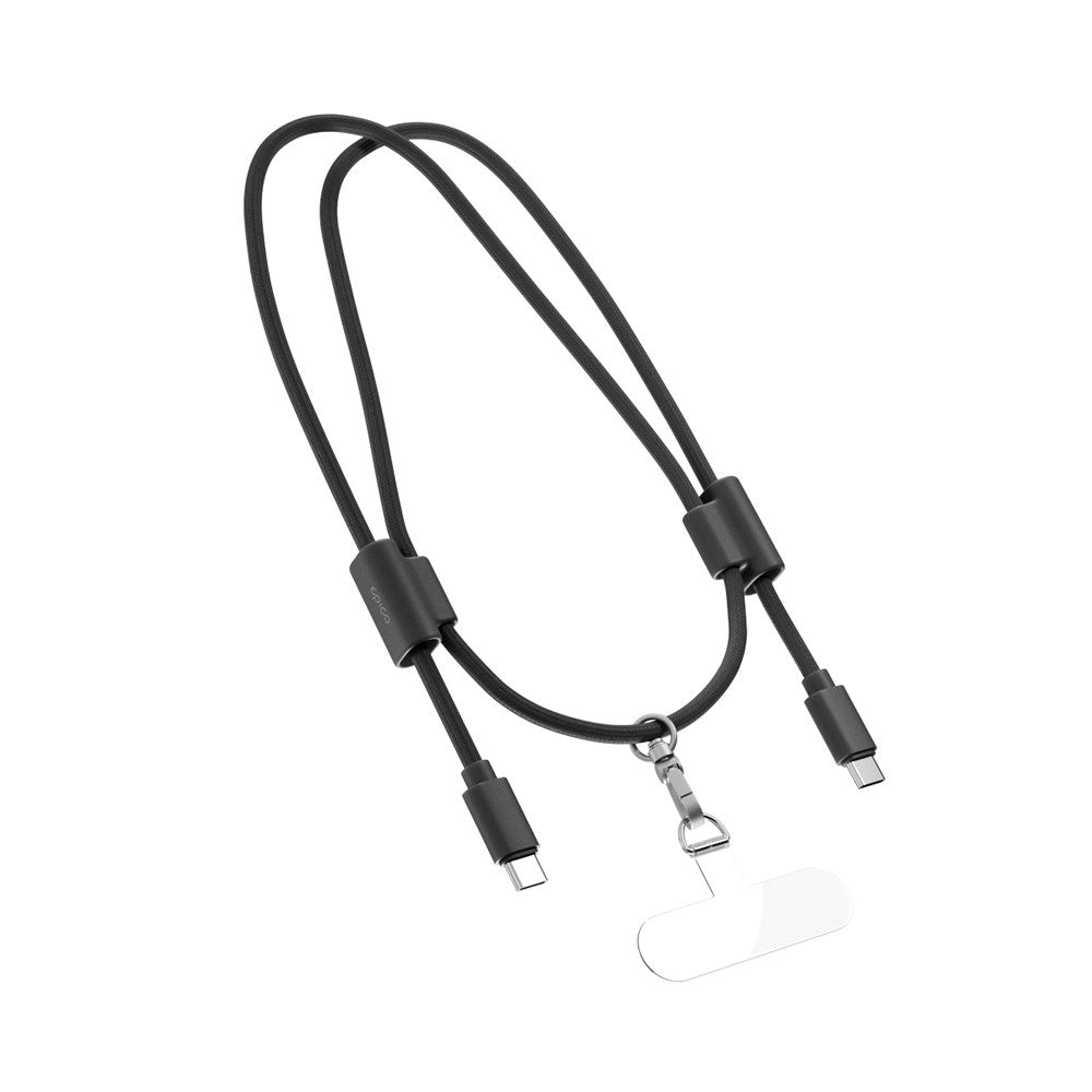 Epico Mobilstrop m. Indbygget 60W USB-C til USB-C Kabel - Sort