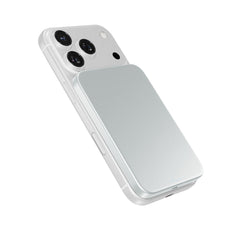 Epico 15W UltraPack EM51 Slim Alu Mag+ 5000 mAh Power Bank m. USB-C - Qi2 / MagSafe Kompatibel - Silver