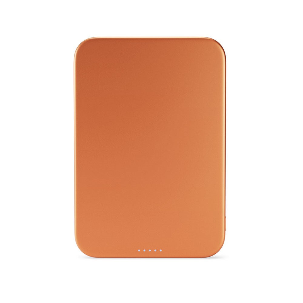 Epico 15W UltraPack EM51 Slim Alu Mag+ 5000 mAh Power Bank m. USB-C - Qi2 / MagSafe Kompatibel - Orange