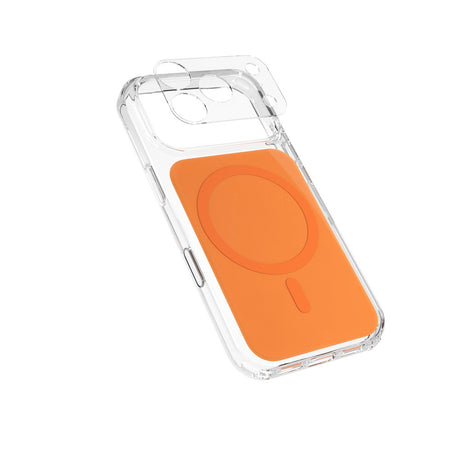 iPhone 17 Pro Epico Tile Mag+ Cover - MagSafe Kompatibel - Gennemsigtig / Orange