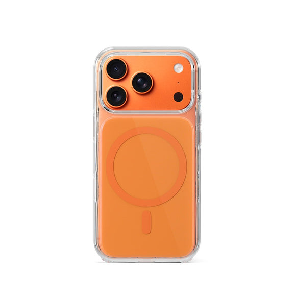 iPhone 17 Pro Epico Tile Mag+ Cover - MagSafe Kompatibel - Gennemsigtig / Orange