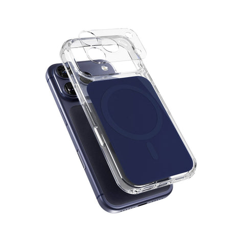 iPhone 17 Pro Max Epico Tile Mag+ Cover - MagSafe Kompatibel - Gennemsigtig / Blå