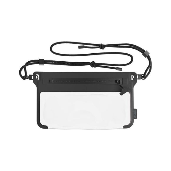 Spello Vandtæt Crossbody Universal Etui - Maks. 8.5" - Sort / Gennemsigtig