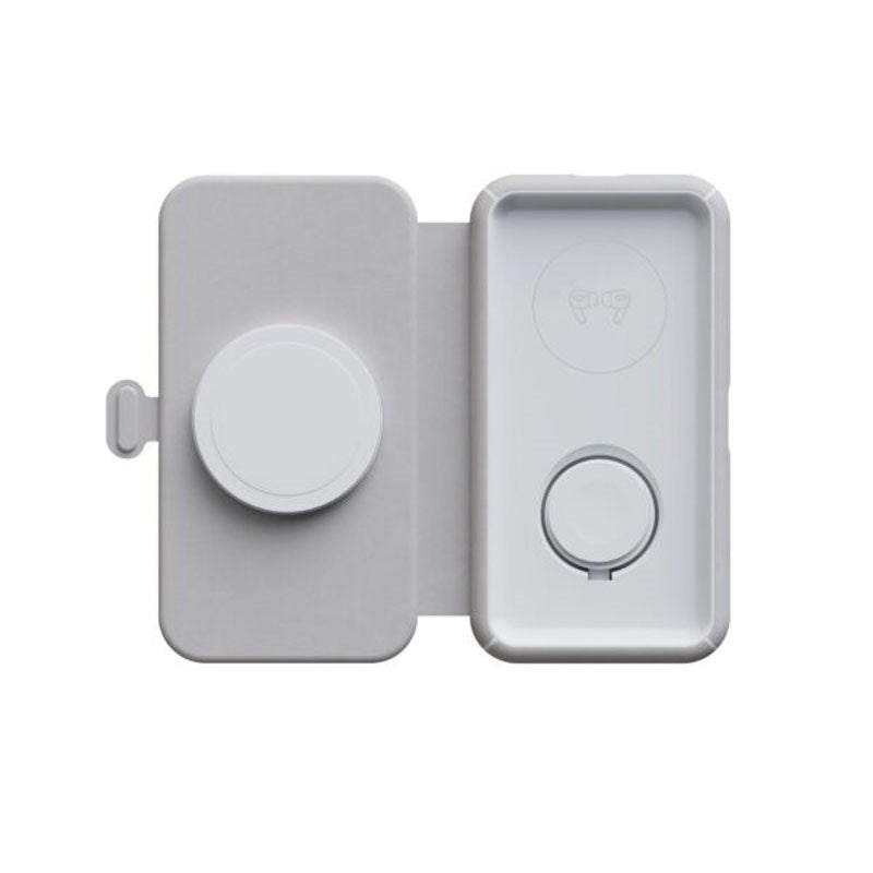 Xtorm 3-i-1 Foldbar Trådløs Rejseoplader 15W - MagSafe Kompatibel - Hvid