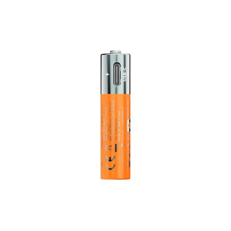 Xtorm NextGen Genopladelige USB-C AAA-Batterier - 4 stk - Orange