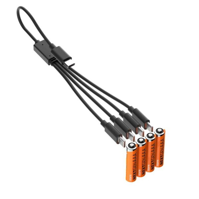 Xtorm NextGen Genopladelige USB-C AAA-Batterier - 4 stk - Orange