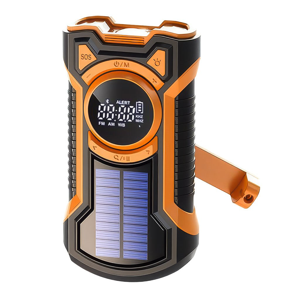 Just In Case Nødradio m. Bluetooth & 5000 mAh PowerBank - Sort / Orange